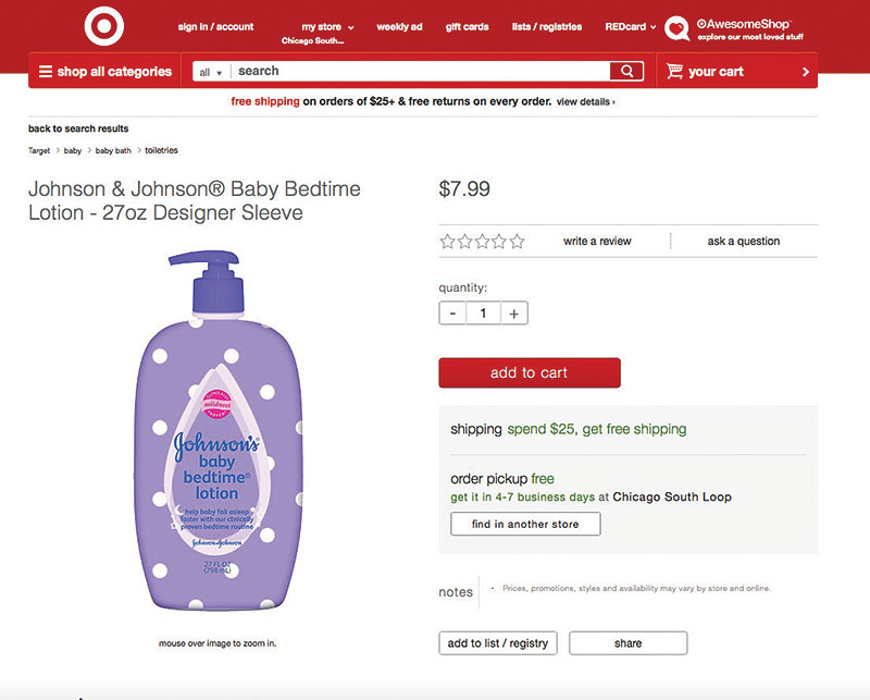 johnson and johnson baby cologne target