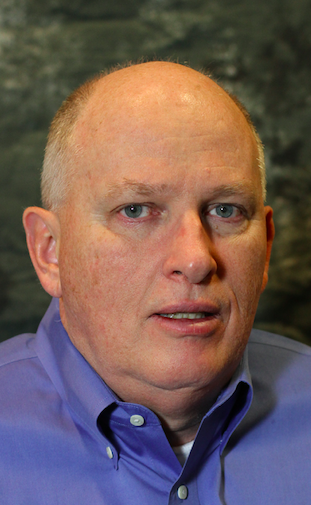 a close up of a man