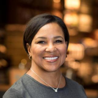 Rosalind Brewer smiling for the camera