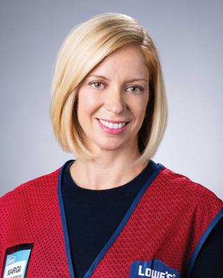 a woman wearing a blue shirt